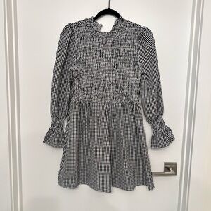 Classic Black and White Gingham Dress